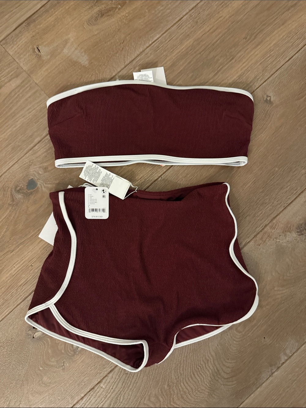 Rhythm Swimwear Ribbed Brown Bikini - Picture 2 of 2